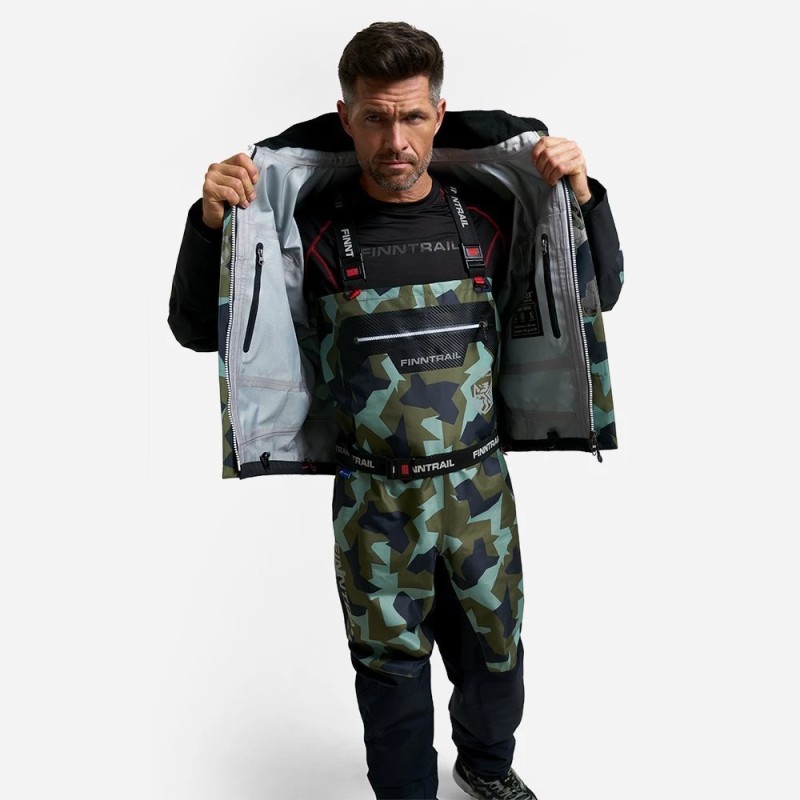 Куртка мужская Finntrail Speedmaster CamoArmy, зеленый камуфляж, размер 42-44 (XS), 160-170 см