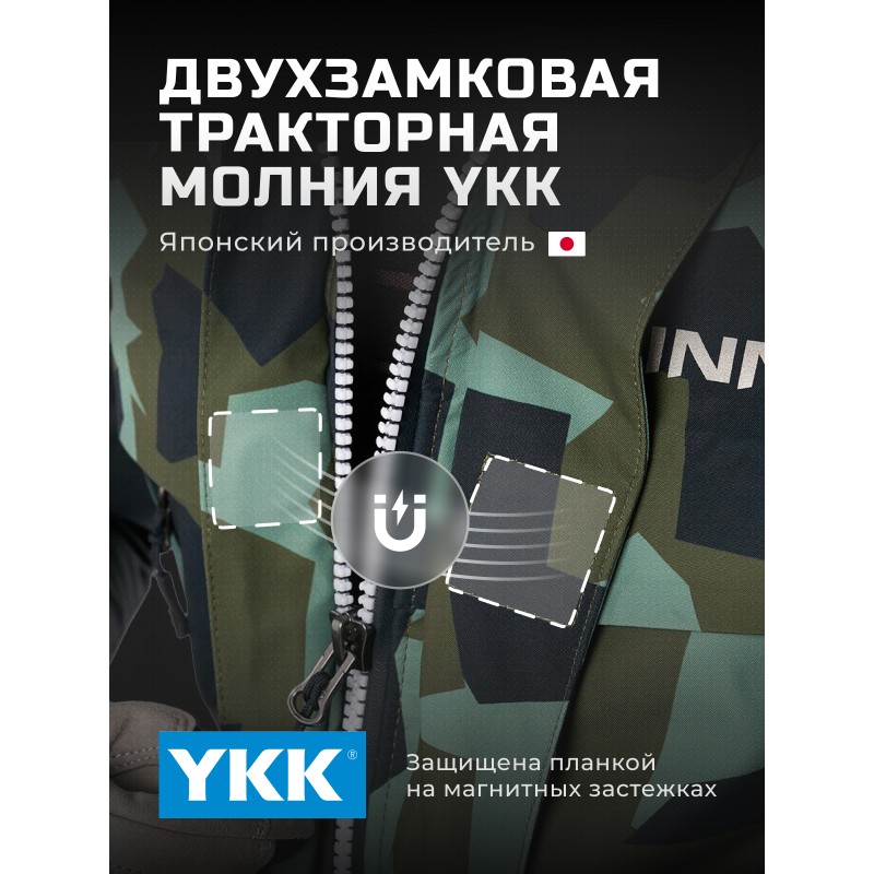 Куртка мужская Finntrail Speedmaster CamoArmy, зеленый камуфляж, размер XS, 160-170 см