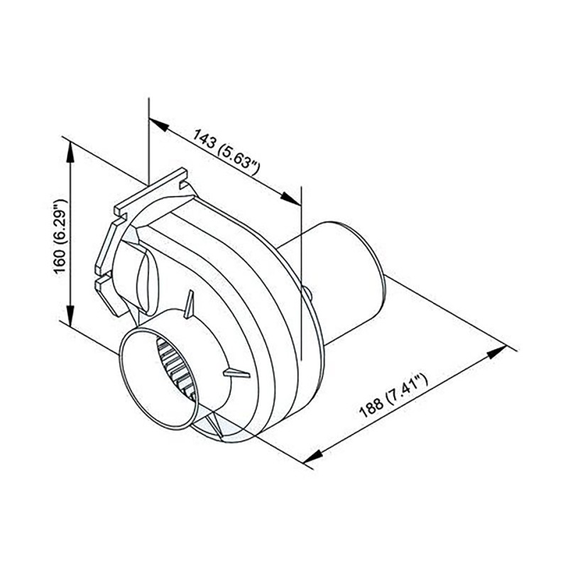 Вентилятор центробежный моторного отсека  TMC 10014920