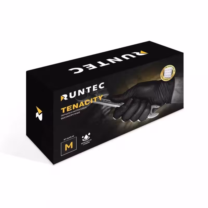 Перчатки одноразовые Runtec Tenacity, размер M (50 пар)