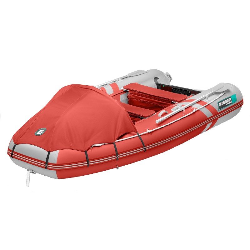 Надувная лодка ПВХ Gladiator E330PRO, НДНД, красный/белый