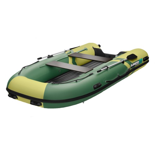 Надувная лодка ПВХ Gladiator E380S, НДНД, зеленый/оливковый