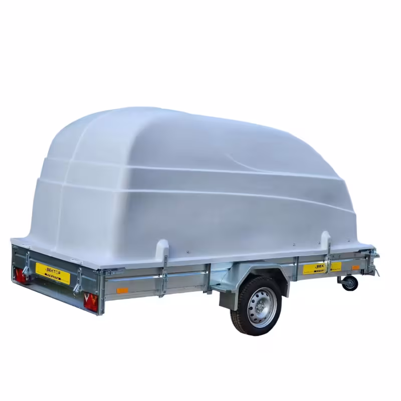 Прицеп бортовой одноосный Вектор ЛАВ 81012А с крышкой, высокий борт