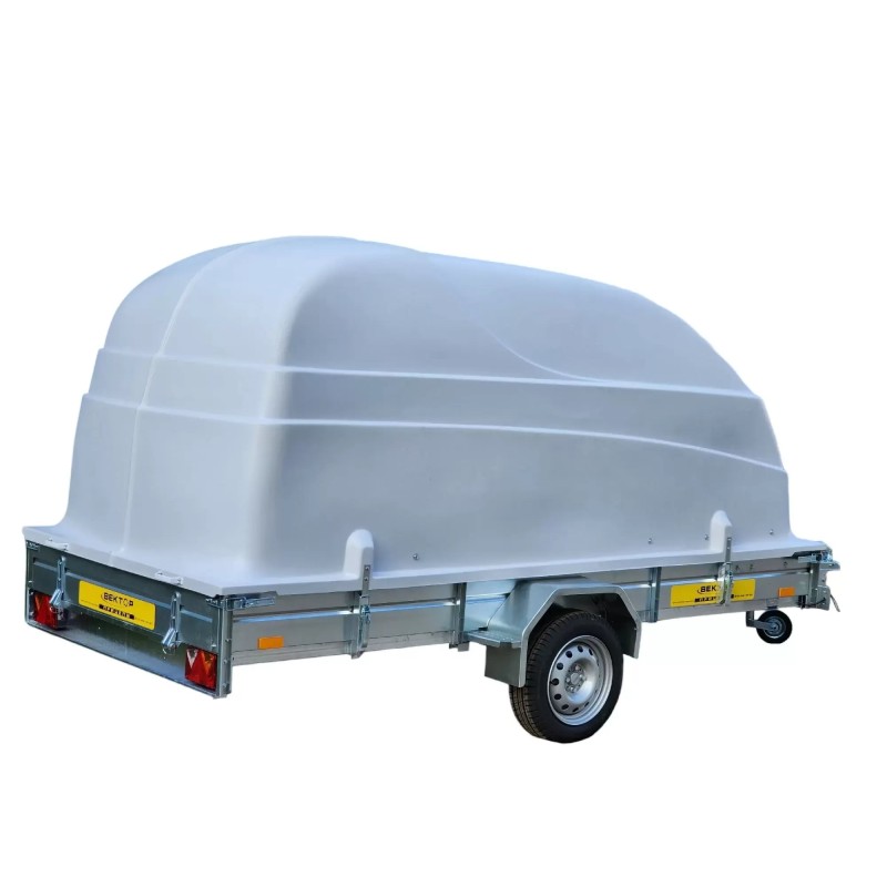 Прицеп бортовой одноосный Вектор ЛАВ 81012А с крышкой, высокий борт