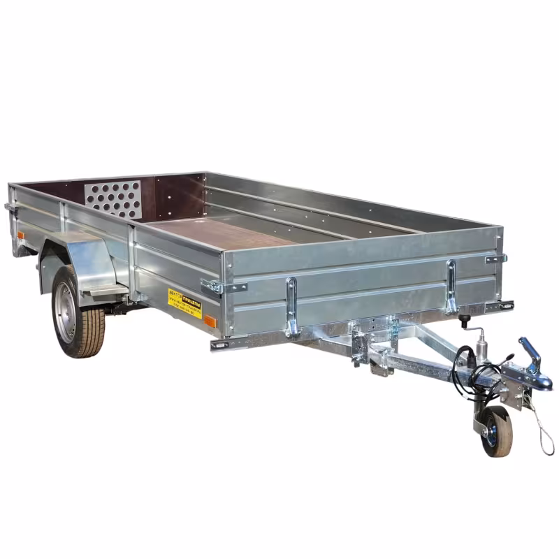 Прицеп бортовой одноосный Вектор ЛАВ 81012А с крышкой, высокий борт