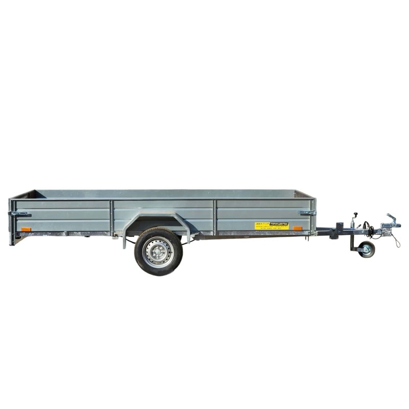 Прицеп бортовой одноосный Вектор ЛАВ 81012А с крышкой, высокий борт