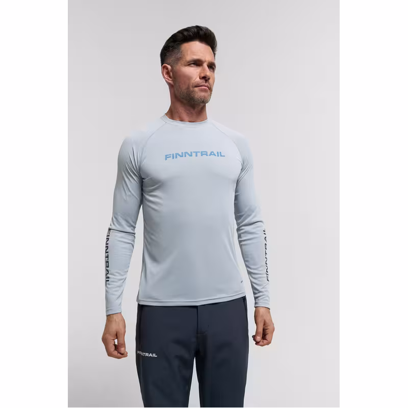 Лонгслив мужской Finntrail Wave 6606, полиэстер, серый, размер 42-44 (XS), 160-170 см