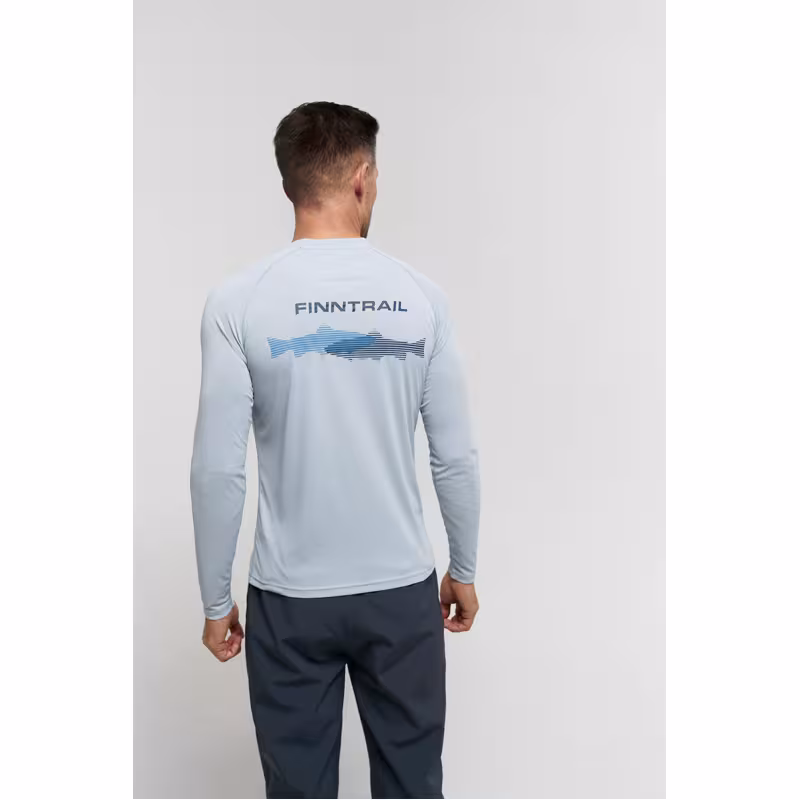 Лонгслив мужской Finntrail Wave 6606, полиэстер, серый, размер 42-44 (XS), 160-170 см