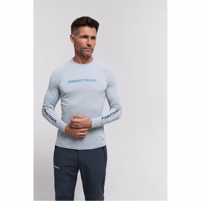 Лонгслив мужской Finntrail Wave 6606, полиэстер, серый, размер 50-52 (L), 175-185 см
