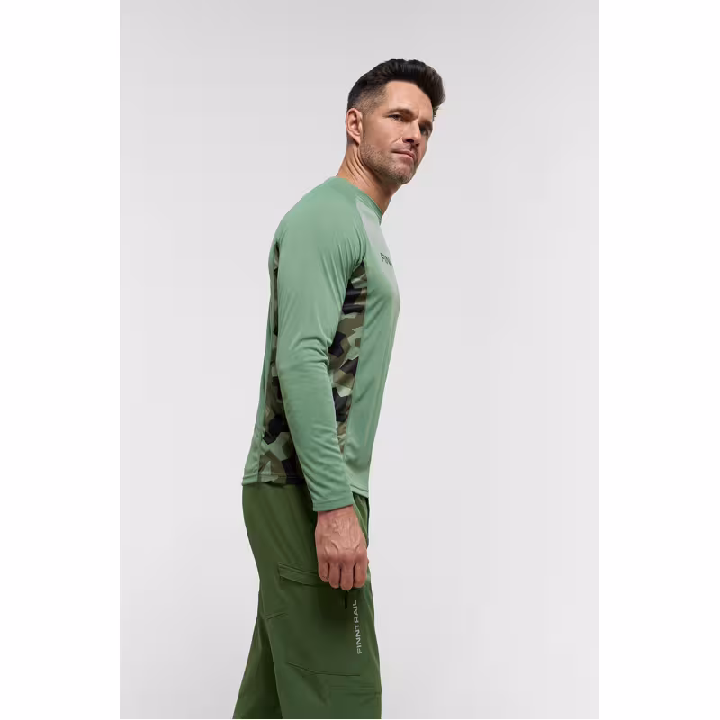 Лонгслив мужской Finntrail Wave 6606, полиэстер, зеленый, размер 42-44 (XS), 160-170 см