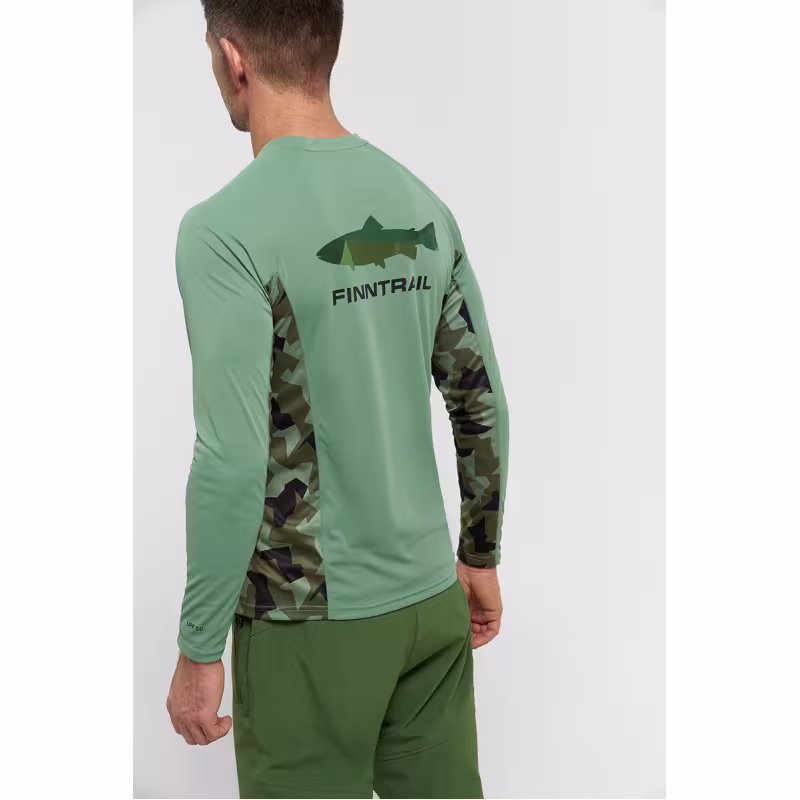 Лонгслив мужской Finntrail Wave 6606, полиэстер, зеленый, размер 58-60 (XXL), 185-195 см
