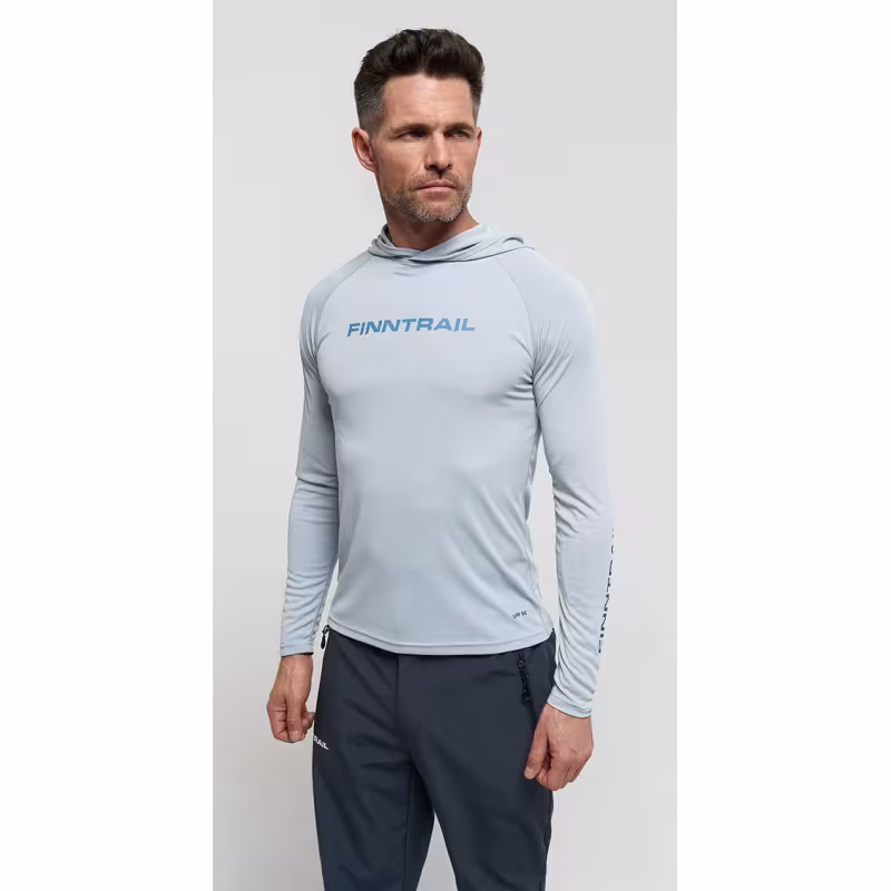 Лонгслив мужской Finntrail Wave H 6607 Grey, полиэстер, серый, размер 50-52 (L), 175-185 см