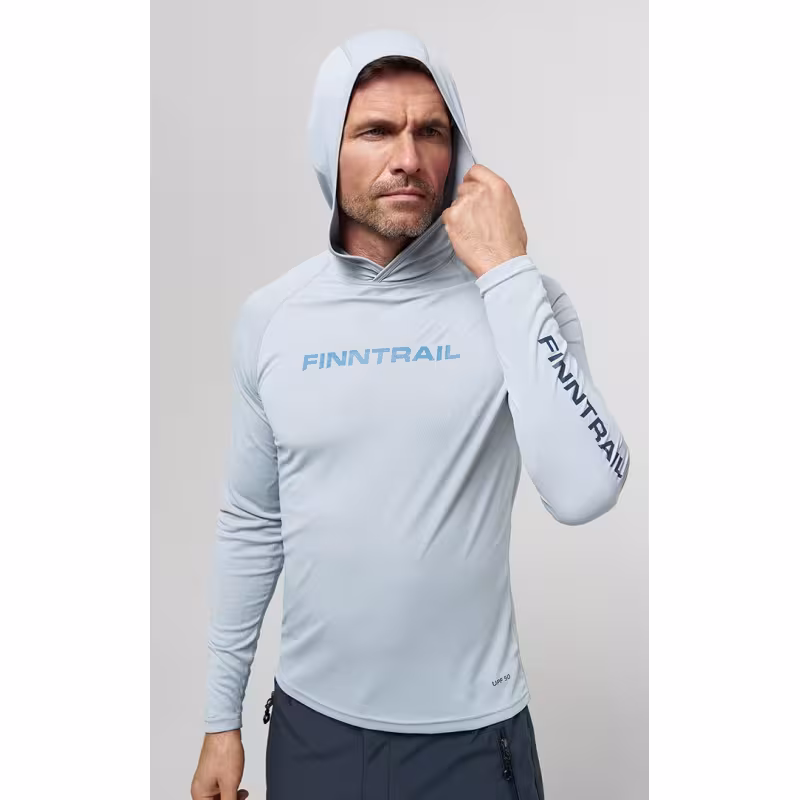 Лонгслив мужской Finntrail Wave H 6607 Grey, полиэстер, серый, размер 52-54 (XXL), 185-195 см