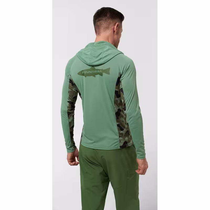 Лонгслив мужской Finntrail Wave H 6607 CamoArmy, полиэстер, зеленый, размер 42-44 (XS), 160-170 см