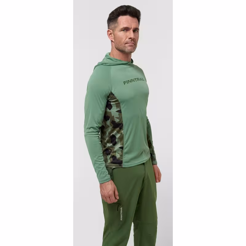 Лонгслив мужской Finntrail Wave H 6607 CamoArmy, полиэстер, зеленый, размер 48-50 (M), 170-180 см