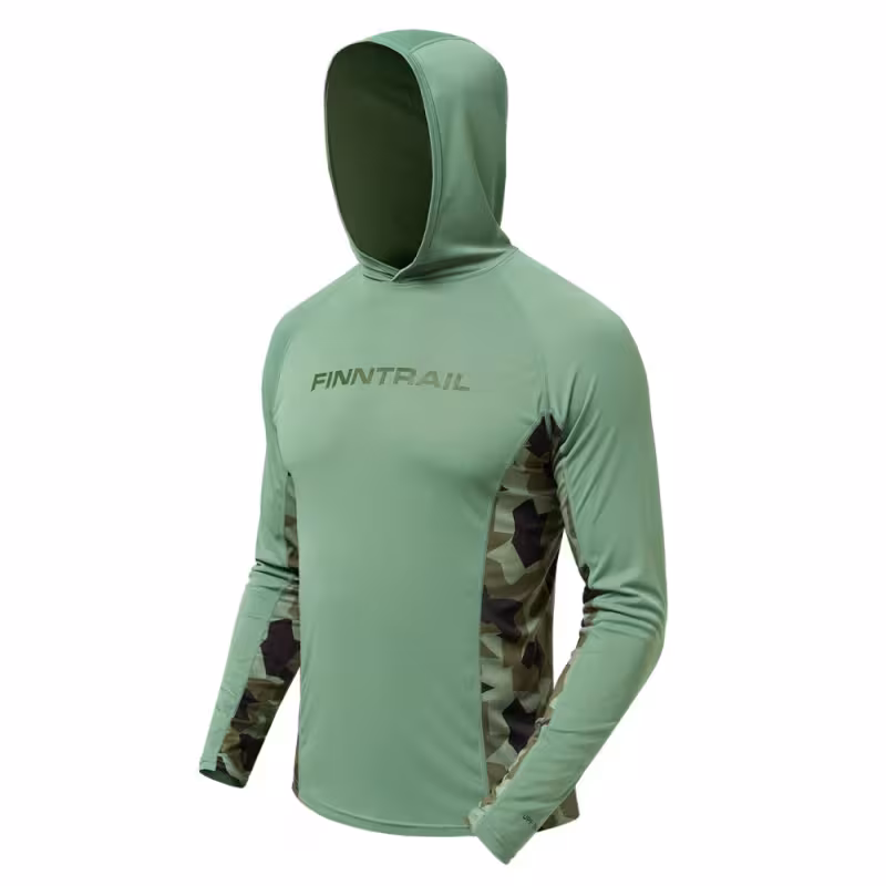 Лонгслив мужской Finntrail Wave H 6607 CamoArmy, полиэстер, зеленый, размер 62-64 (XXXL), 190-200 см