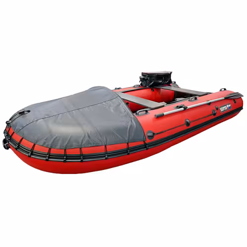 Надувная лодка ПВХ HunterBoat Travel 340, НДНД, красный