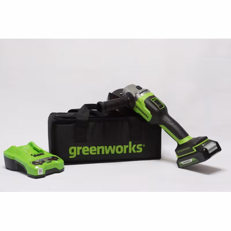 Шлифмашина угловая аккумуляторная Greenworks GD24AGK2
