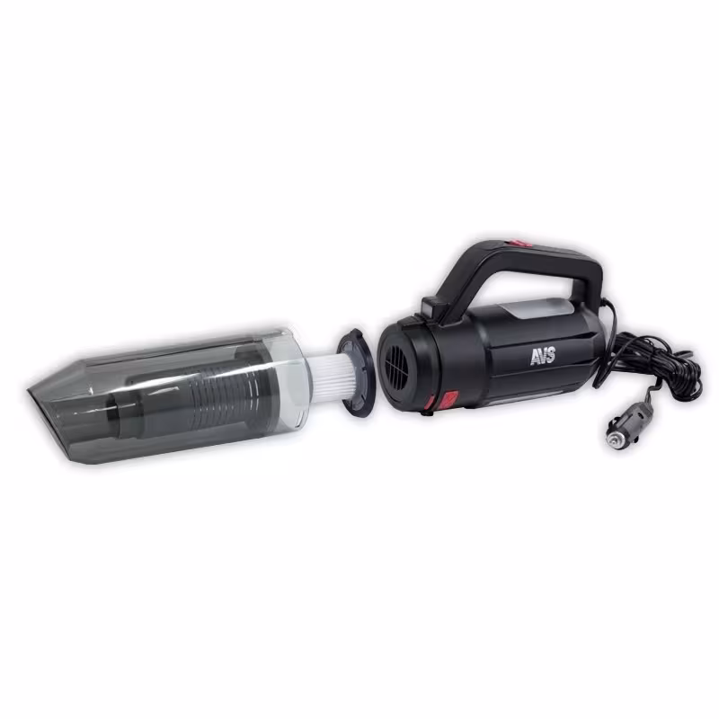Пылесос автомобильный с функцией выдува AVS PA-1007, 6 насадок, фонарик