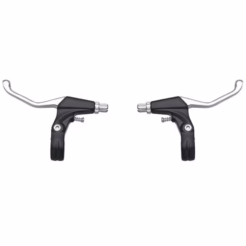 Тормозные ручки  Sunrun BL-225, правая+левая, черный/серебро, алюминиевые 