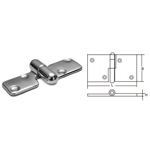 Петля разъёмная левая, 92х36х5 мм