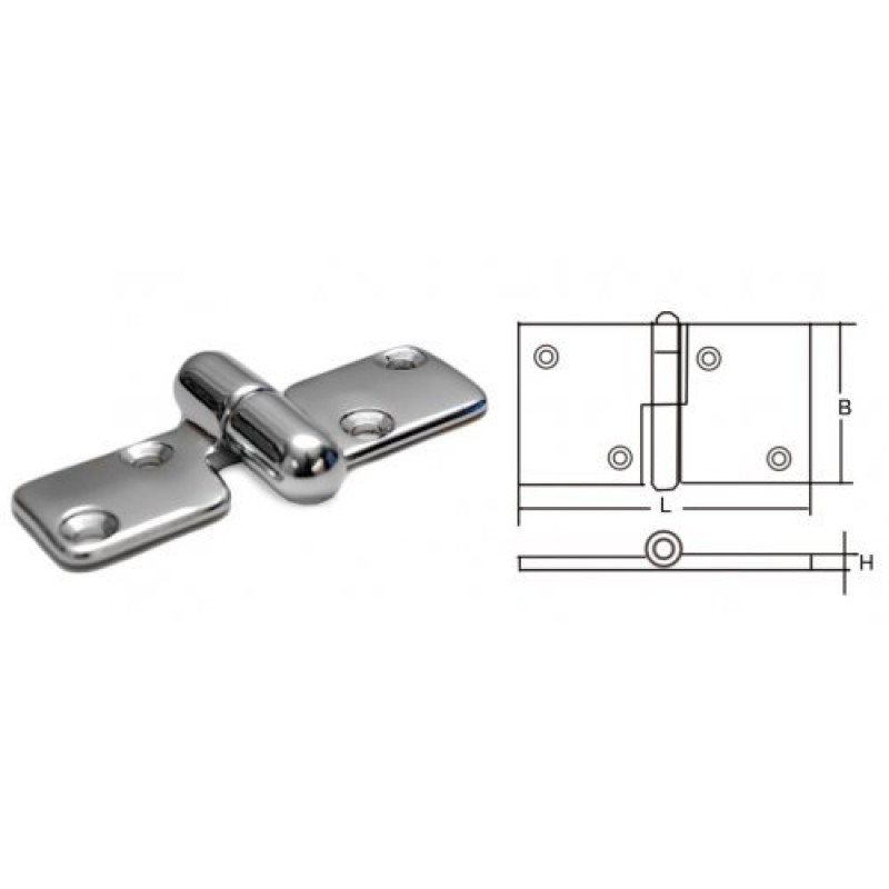 Петля разъёмная левая, 92х36х5 мм