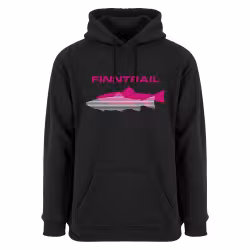 Худи женское Finntrail Shadow fish 6806 BlackPink, футер, черный, размер 42-44 (XS), 155-165 см