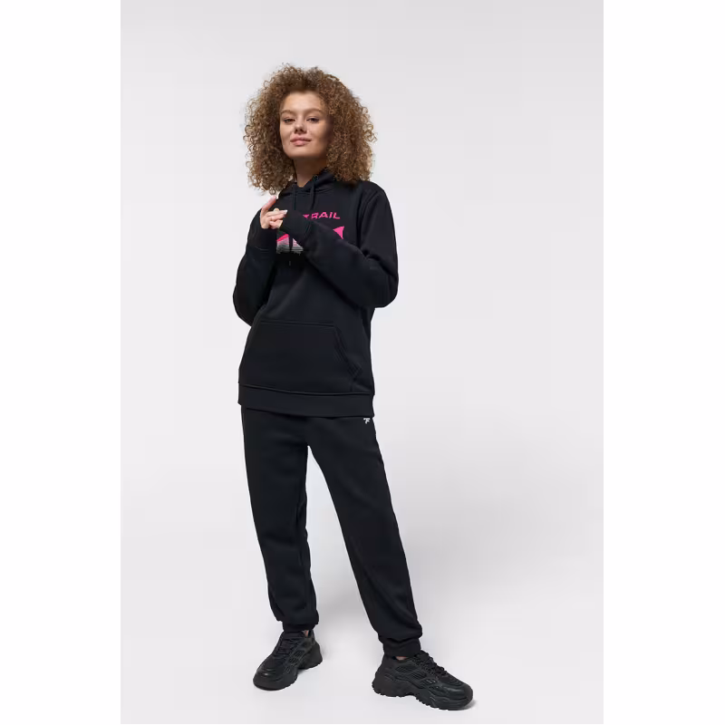 Худи женское Finntrail Shadow fish 6806 BlackPink, футер, черный, размер 46-48 (M), 165-175 см