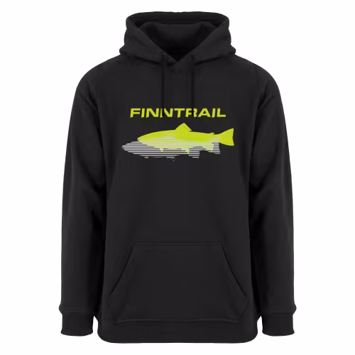 Худи мужское Finntrail Shadow fish 6806 BlackYellow, футер, черный, размер 42-44 (XS), 160-170 см