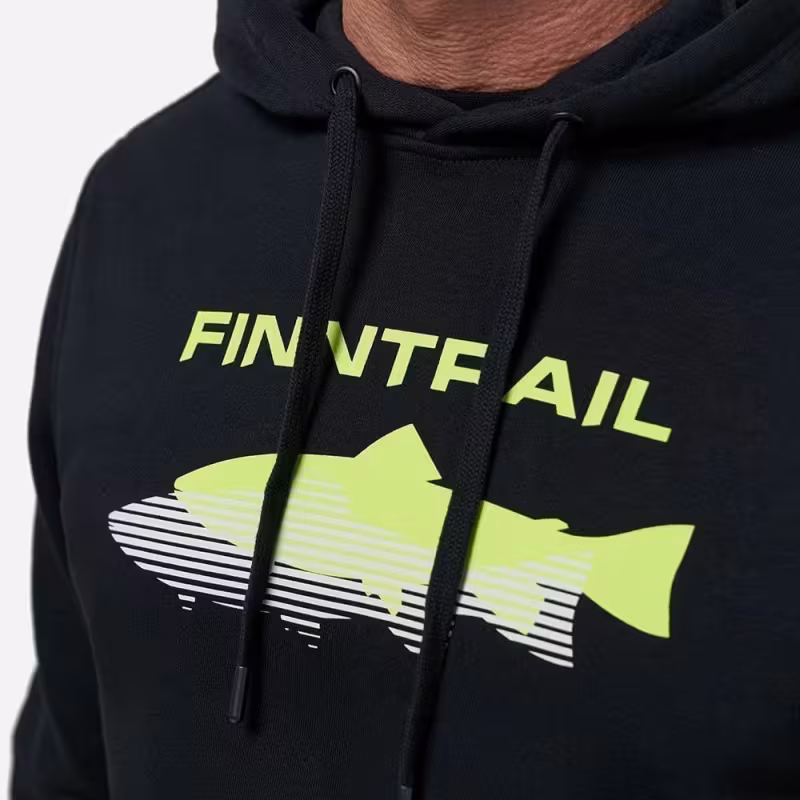 Худи мужское Finntrail Shadow fish 6806 BlackYellow, футер, черный, размер 62-64 (XXXL), 190-200 см