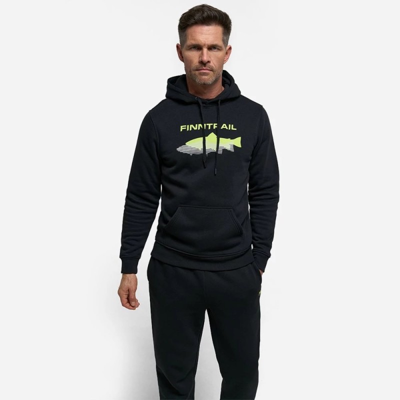 Футболка мужская Finntrail Shadow fish 6706 BlackYellow, хлопок, черный, размер 48-50 (M), 170-180 см