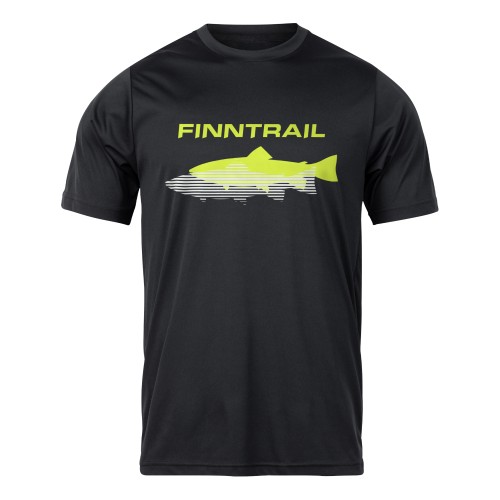 Футболка мужская Finntrail Shadow fish 6706 BlackYellow, черный, размер M