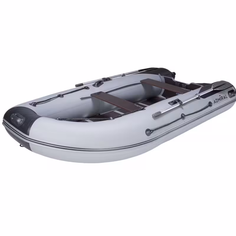 Надувная лодка ПВХ Адмирал 360 Sport, пайол фанерный, красный/серый