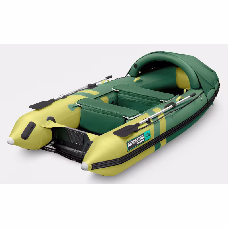 Надувная лодка ПВХ Gladiator E350PRO, НДНД, зеленый/оливковый