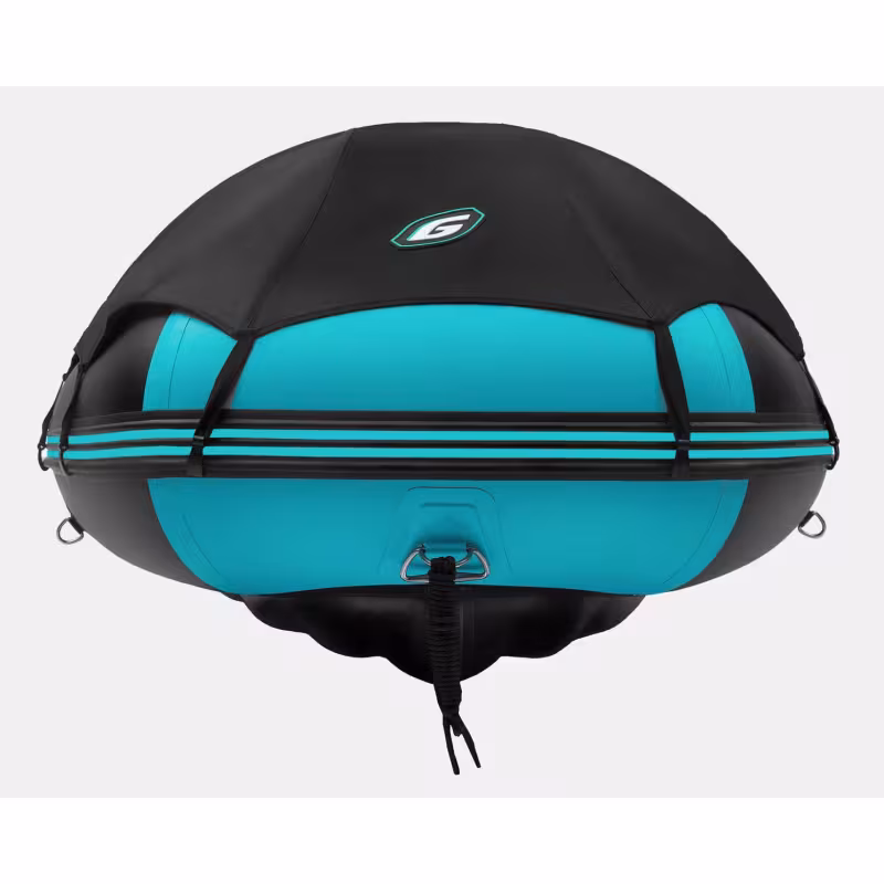 Надувная лодка ПВХ Gladiator E350PRO, НДНД, черный/бирюзовый