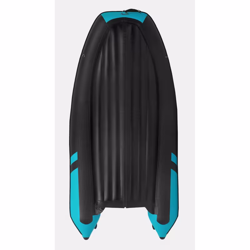 Надувная лодка ПВХ Gladiator E350PRO, НДНД, черный/бирюзовый