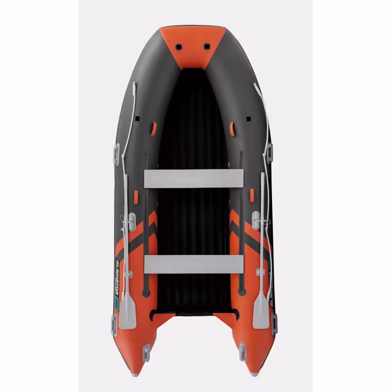 Надувная лодка ПВХ Gladiator E380PRO, НДНД, оранжевый/темно-серый