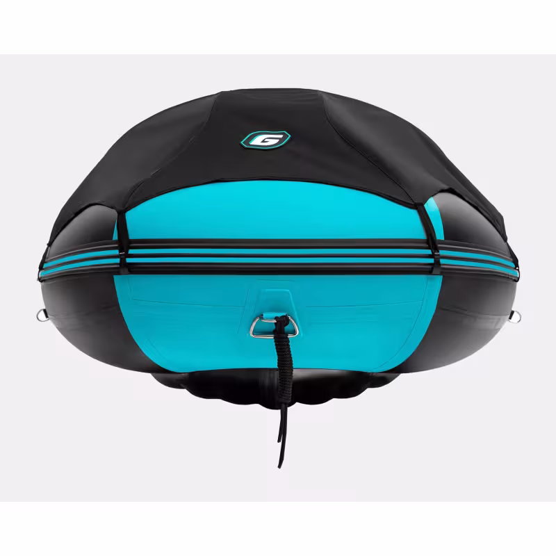 Надувная лодка ПВХ Gladiator E380PRO, НДНД, черный/бирюзовый