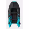 Надувная лодка ПВХ Gladiator E380PRO, НДНД, черный/бирюзовый
