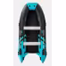Надувная лодка ПВХ Gladiator E380PRO, НДНД, черный/бирюзовый