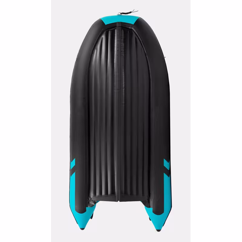 Надувная лодка ПВХ Gladiator E380PRO, НДНД, черный/бирюзовый