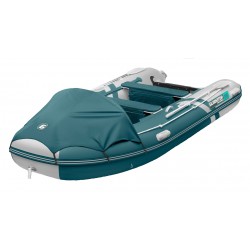 Надувная лодка ПВХ Gladiator E380PRO, НДНД, сине-зеленый/белый