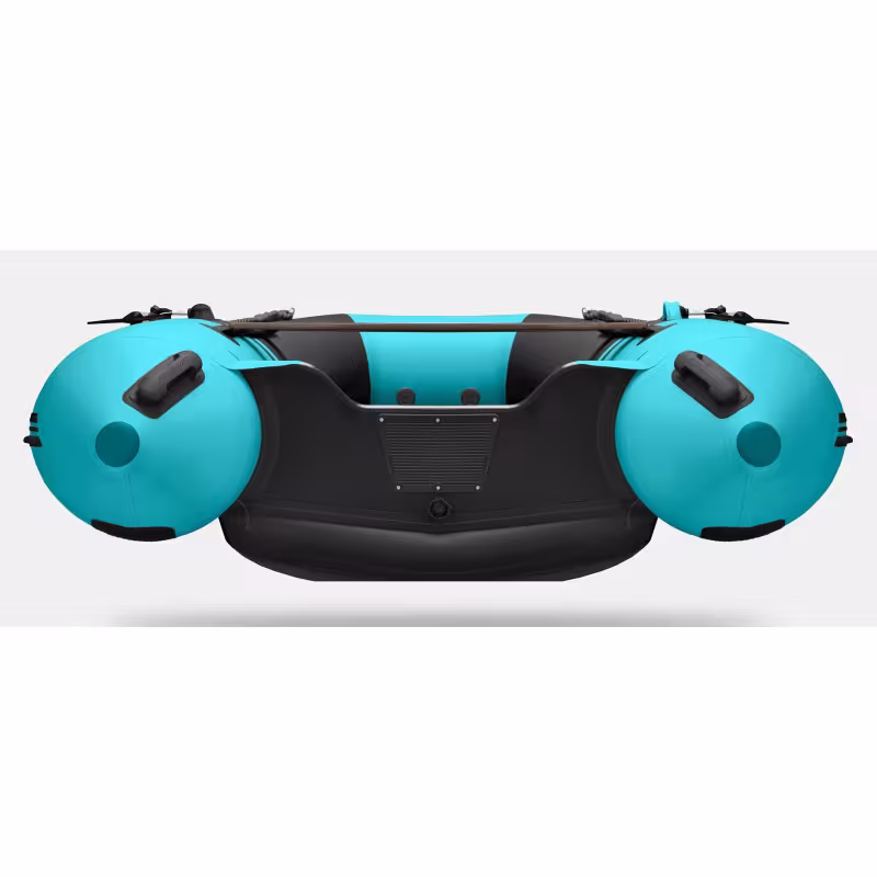 Надувная лодка ПВХ Gladiator E350S, НДНД, черный/бирюзовый