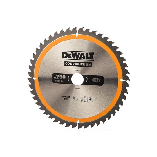 Диск пильный по дереву, ДСП Dewalt DT1957,  250х48х30мм