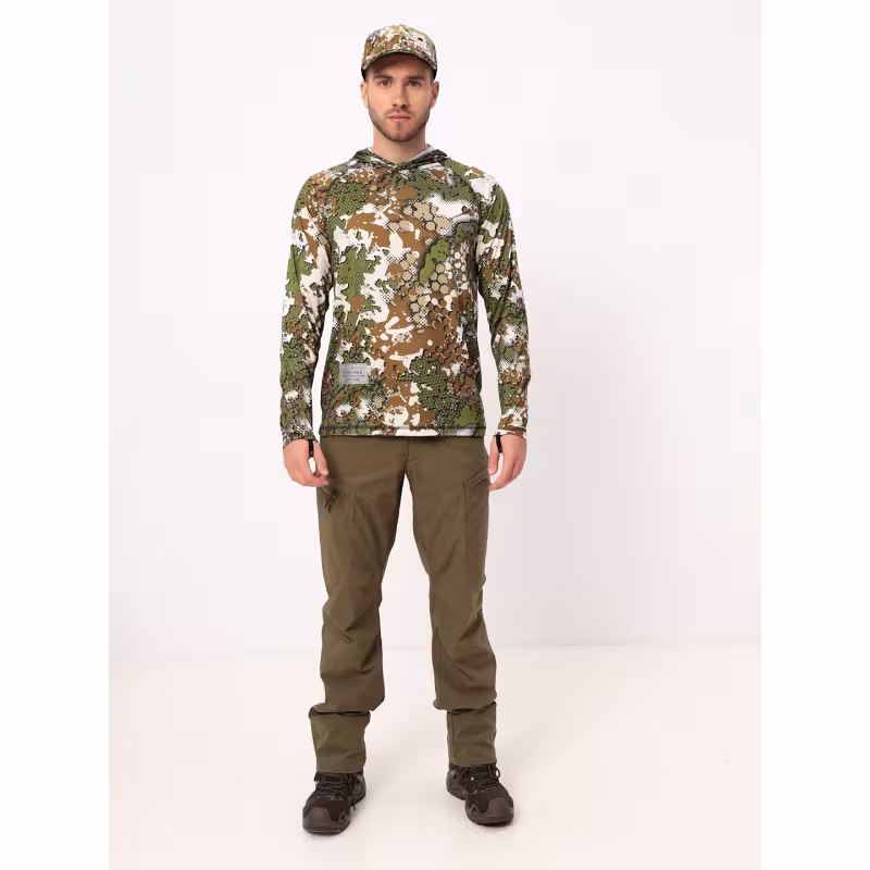 Джерси с капюшоном мужское Triton Gear, ткань Fabreex, принт Forest Green, размер L