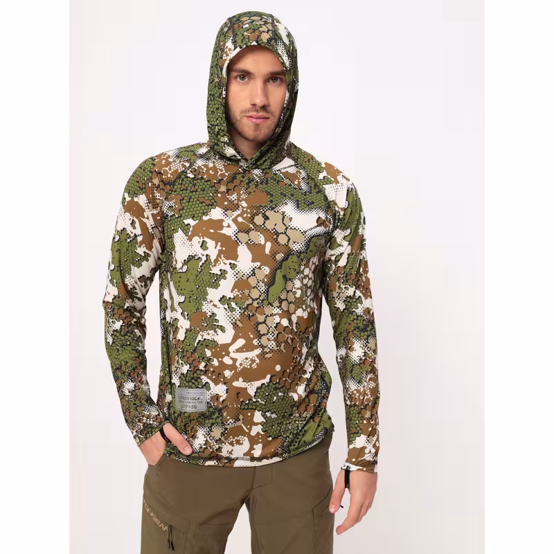 Джерси с капюшоном мужское Triton Gear, ткань Fabreex, принт Forest Green, размер XL