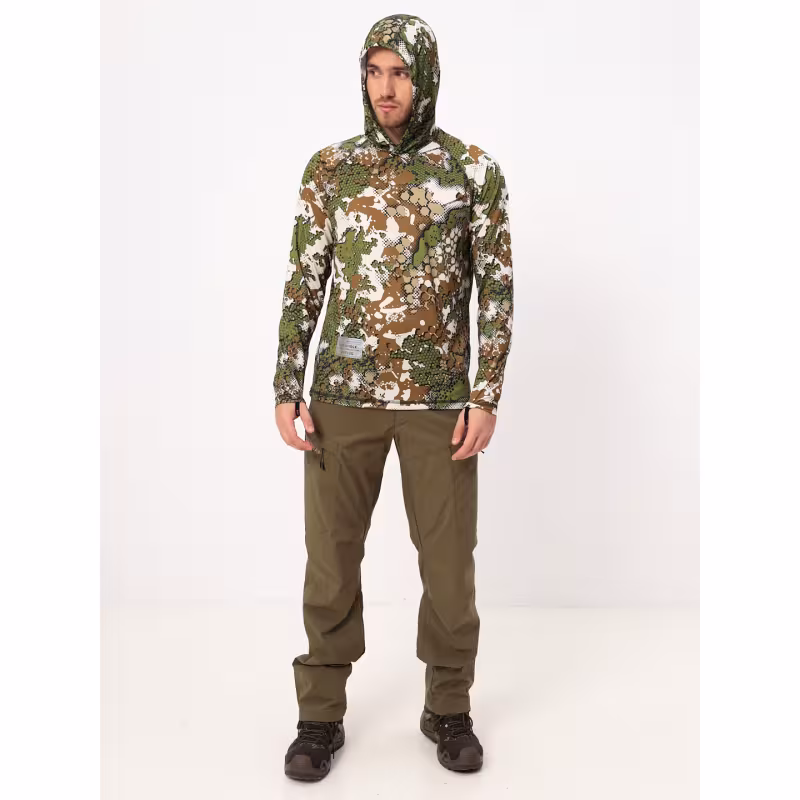 Джерси с капюшоном мужское Triton Gear, ткань Fabreex, принт Forest Green, размер XL