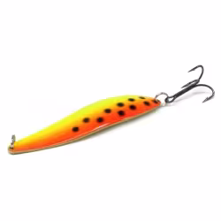 Блесна колеблющаяся Kuusamo Atlantti 90/25, BL/FR/FO-B, UV