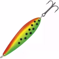 Блесна колеблющаяся Kuusamo Atlantti 90/25, BL/GR/Fye/FR-B, UV