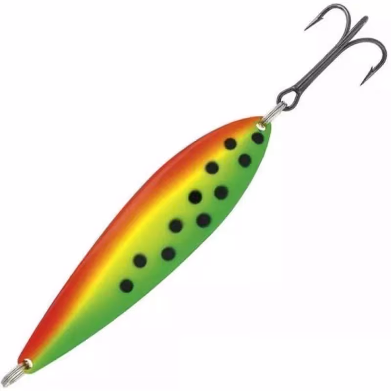 Блесна колеблющаяся Kuusamo Atlantti 90/25, BL/GR/Fye/FR-B, UV